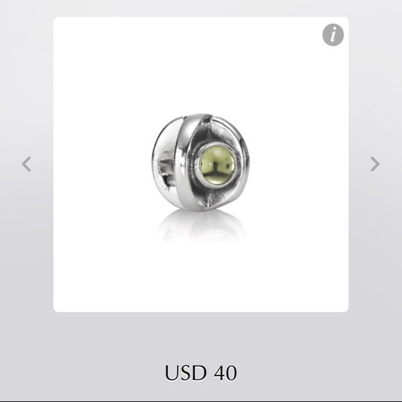 *REDUCED* Authentic Pandora "Peridot Eye" charm