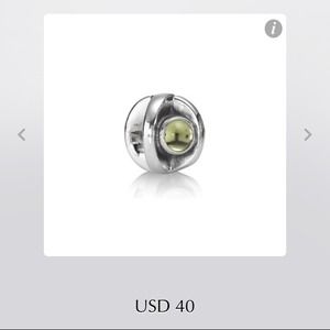 *REDUCED* Authentic Pandora "Peridot Eye" charm
