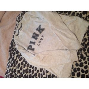 REDUCED VS PINK gray crew neck sweatshirt