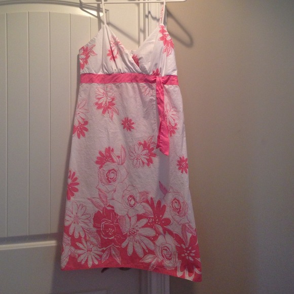 Pink and White Floral Sundress