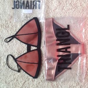 triangl Swim - TRIANGL rose gold neoprene bikini triangl Swim - TRIANGL rose gold neoprene bikini