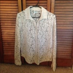 SALE | Urban Outfitters Lace Button-Down Top