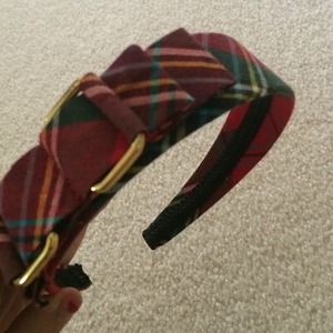 Red plaid headband