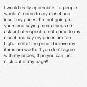 No negative shoppers!