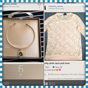 Lace sweater and bracelet bundle!
