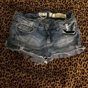 Indigo Rein destroyed denim shorts (size 3)