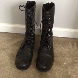 Cathy Jean black combat boots