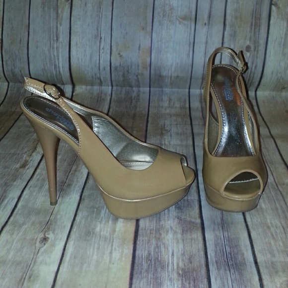 Charlotte Russe Nude Patent Pumps