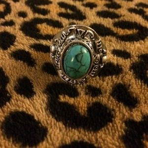 Adjustable turquoise ring