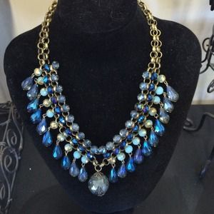 Blue crystal necklace