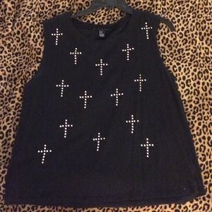 Forever 21 studded cross tank