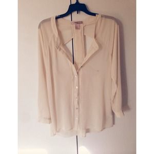 Open back chiffon top