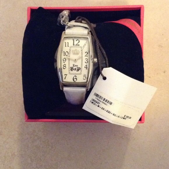 Bnwt juicy couture white leather watch