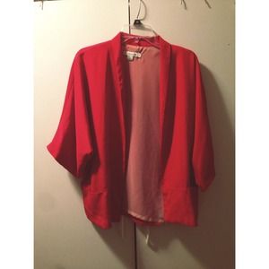 Watermelon chiffon kimono