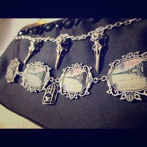 Death of Paris satin purse handbag black goth