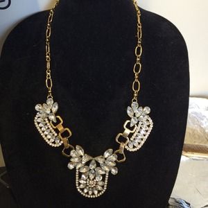 Gold stone necklace