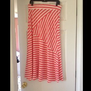 Striped maxi skirt