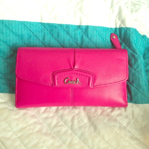 Bright Pink Coach wallet