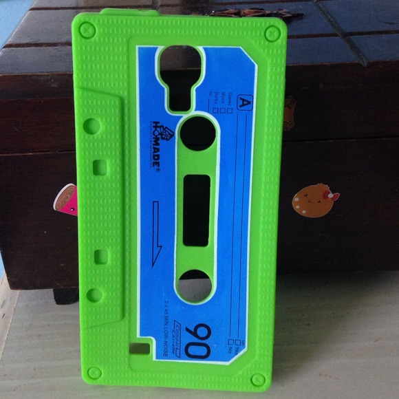 samsung galaxy s4 cassette tape case green