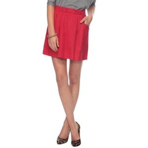 Forever 21  red linen blend skirt - size small