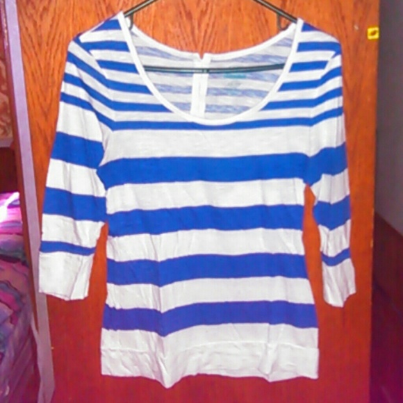 Blue and White Stripped Top
