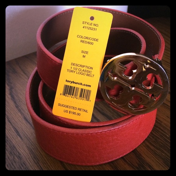 Tory burch RED belt sz M
