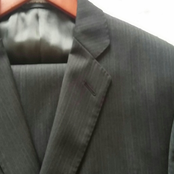 pinstripe dark charcoal suit - Picture 2 of 4