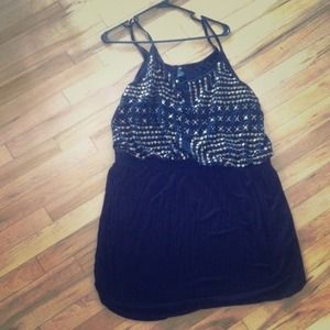 👰  Black dress with embellished top