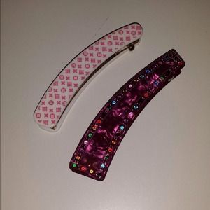 Set of Two Banana Hair Clips