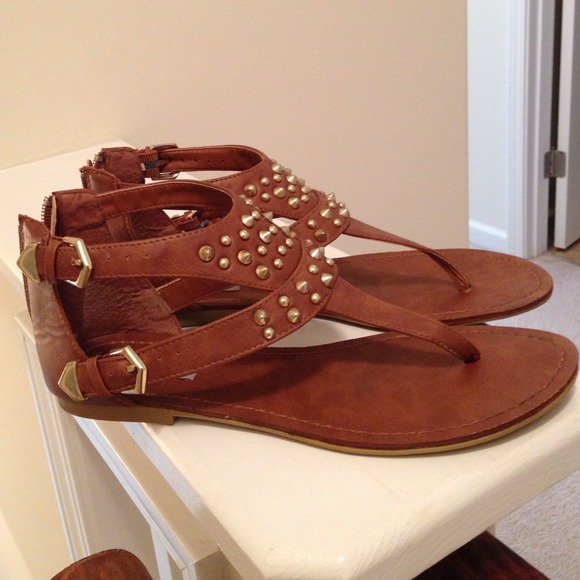 Tan, spiked sandal****Final Price***"