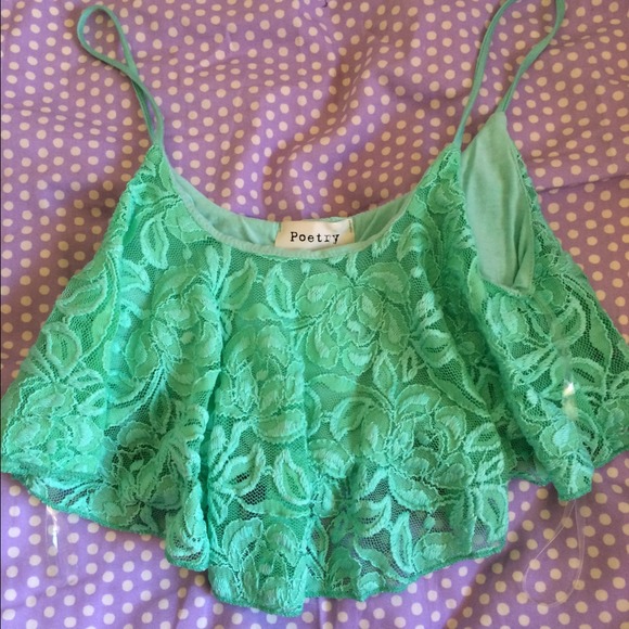 ❌RESERVED! Mint crop top