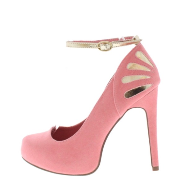 Unique Pink with Gold back details Heel