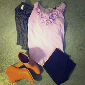 White House Black Market Lavender Silk Tank