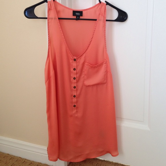 Mossimo Racer Back Coral Tank (M)