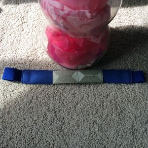 Blue studded waist belt