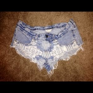 Aztec jean shorts