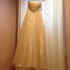 Strapless gown