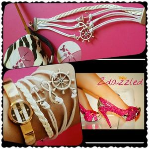 Sailing Infinity White Arm Candy Bracelet