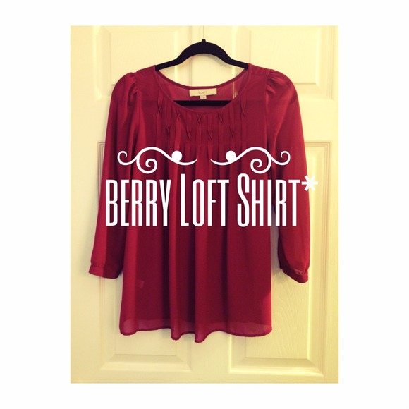 BUNDLED Pleated 3/4 Sleeve Loft Blouse