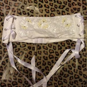 Victoria secret white garter