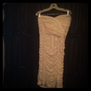 White strapless lace XXI cocktail dress