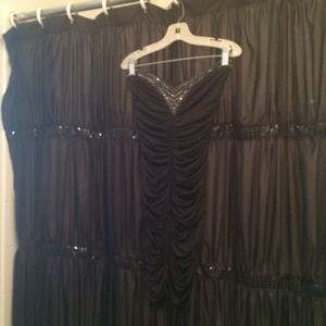 Black NYE halter cocktail dress