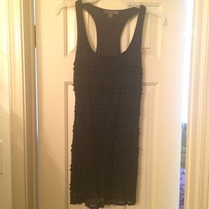 Black little racer back cocktail dress