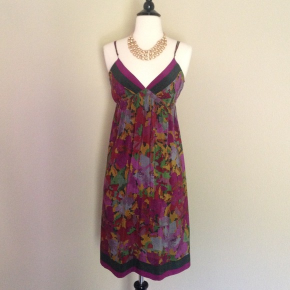 High end 100silk dress