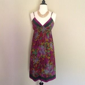 High end 100silk dress