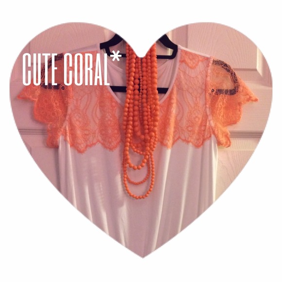 Multilayer coral bead necklace!