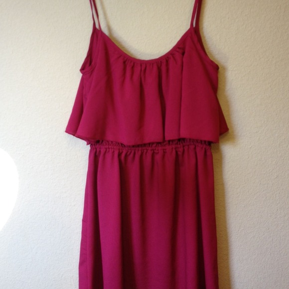 ❌SOLD❌ Raspberry-Colored Dress - Picture 2 of 3