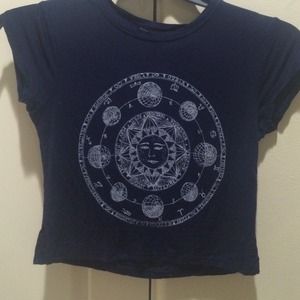 Brandy melville astrology crop top tee