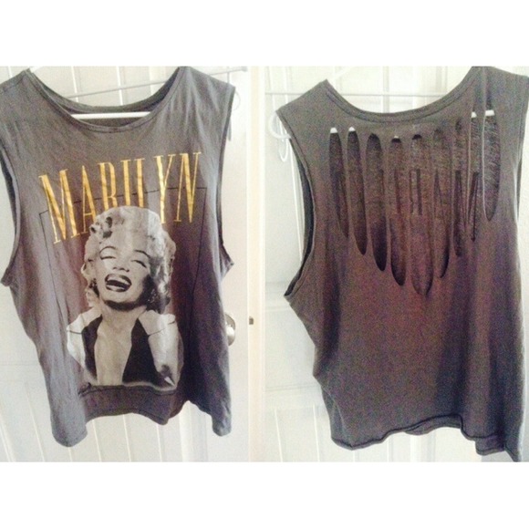 Grey Marilyn Monroe tank