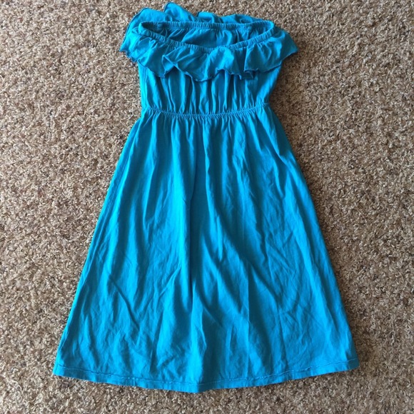 H&M Teal Strapless Summer Dress. - Picture 4 of 4